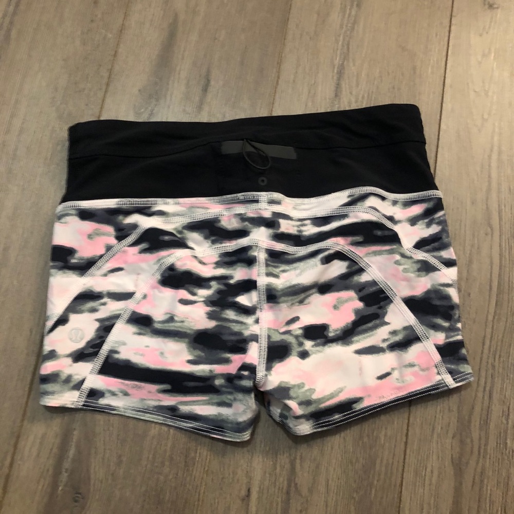 Lululemon camo pink shorts